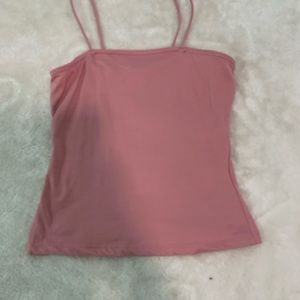 Pink full length tank top
